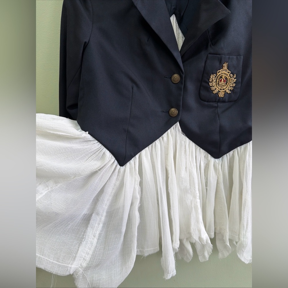 Free People Ballet School Collegiate Ruffles Romantic Blazer Jacket - Picture 6 of 8